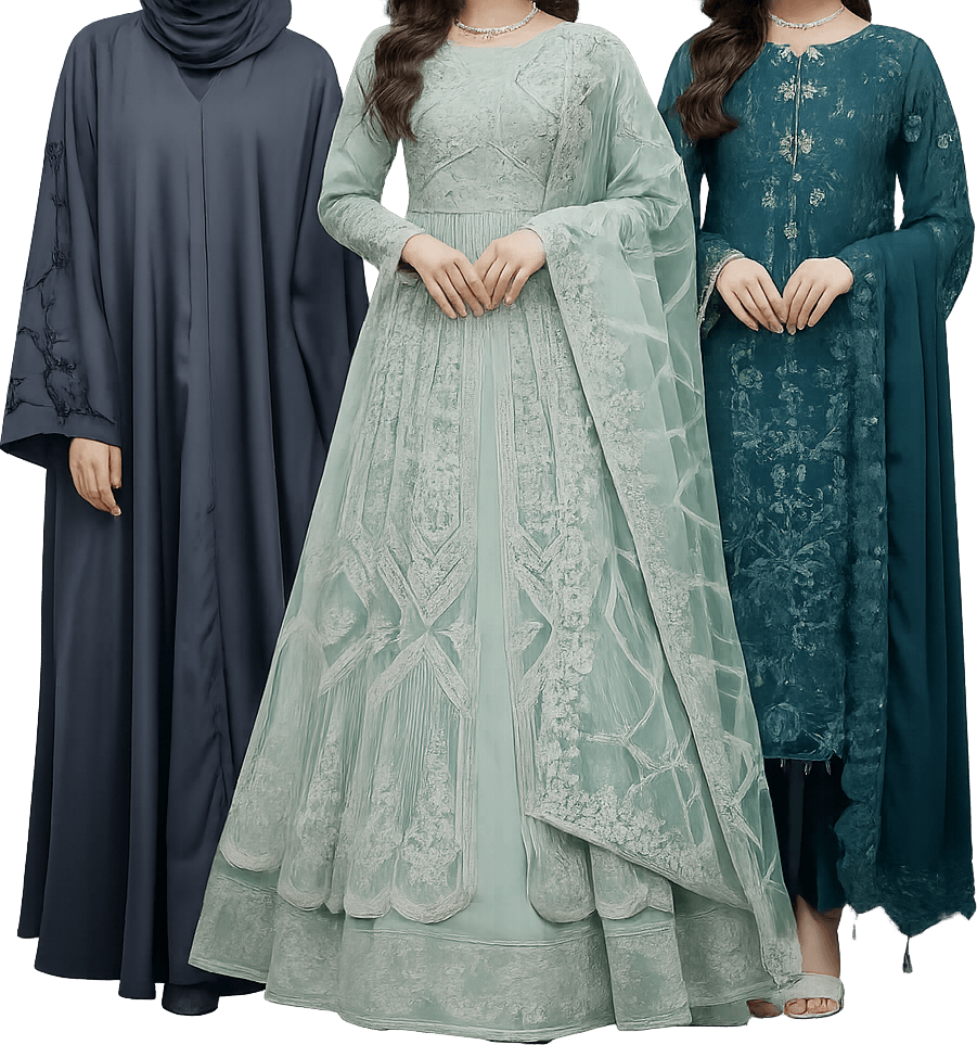 MashaAllah Jes Collection — Abaya, Gharara and Salwar Kameez